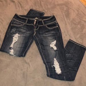 Almost Famous Distressed Jeans - Size 9